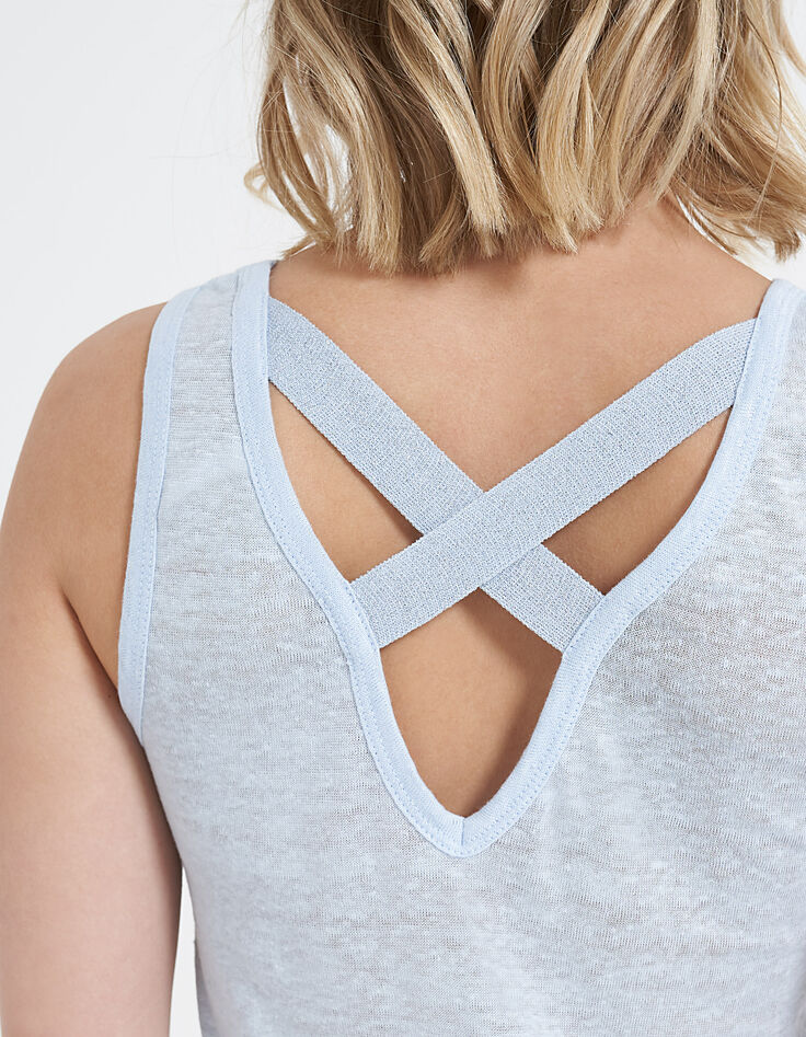 I.Code light blue linen vest top-4 I.Code light blue linen vest top-4