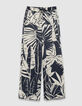 Marinefarbene Maxi-Hose mit weitem Bein f&uuml;r Damen-7