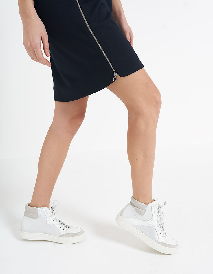 I.Code silver and white high-top trainers-7
