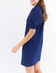 Robe tailleur indigo boutonnée I.Code-4