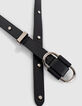 Zwarte leren riem glad leer met studs I.Code-2