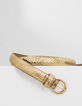 Ceinture doré en cuir esprit écailles I.Code-4