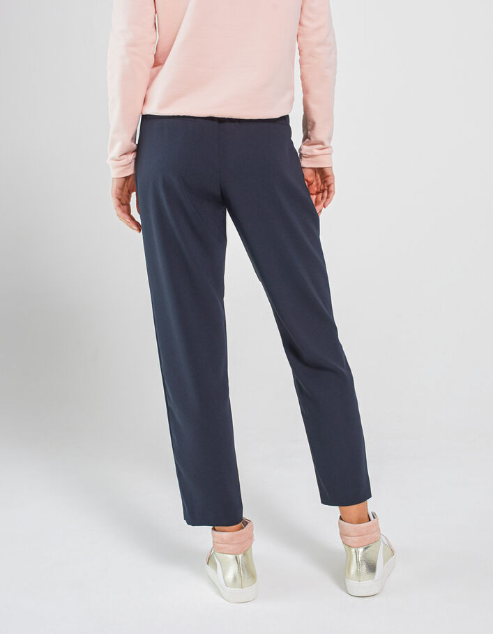 I.Code navy city trousers with elasticated back - I.CODE