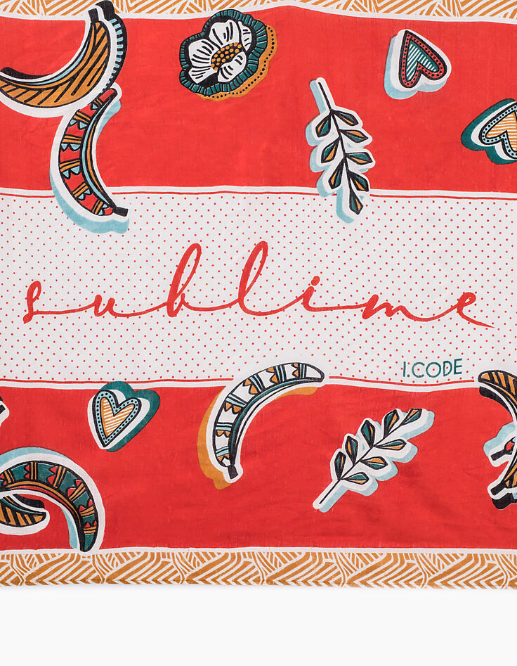 I.Code poppy Sublime banana wax print scarf-3 I.Code poppy Sublime banana wax print scarf-3