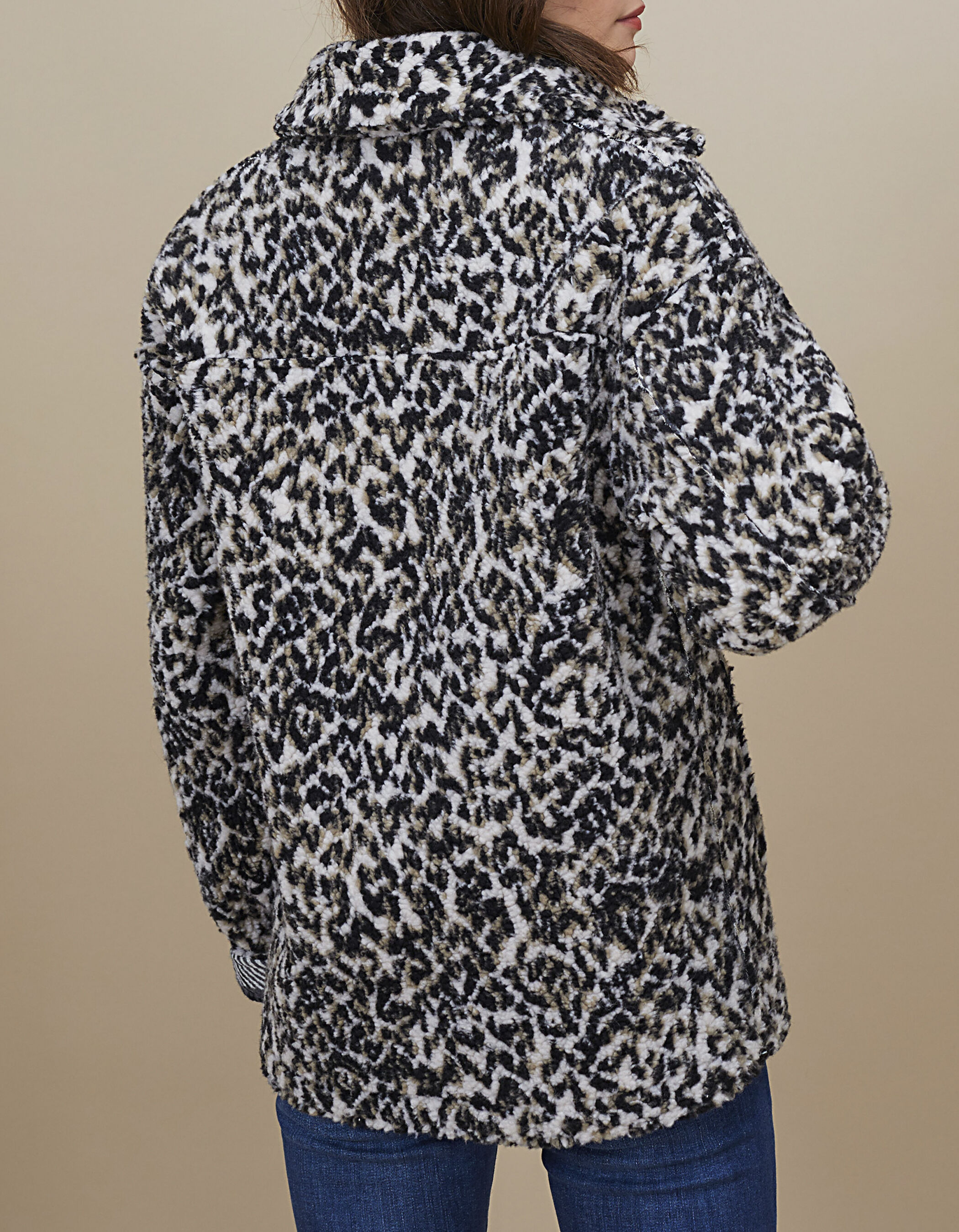 Manteau hotsell leopard gris