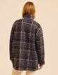 I.Code blue coat with beige check-3