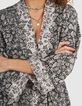 Chaqueta kimono verde estampado vegetal I.Code-2