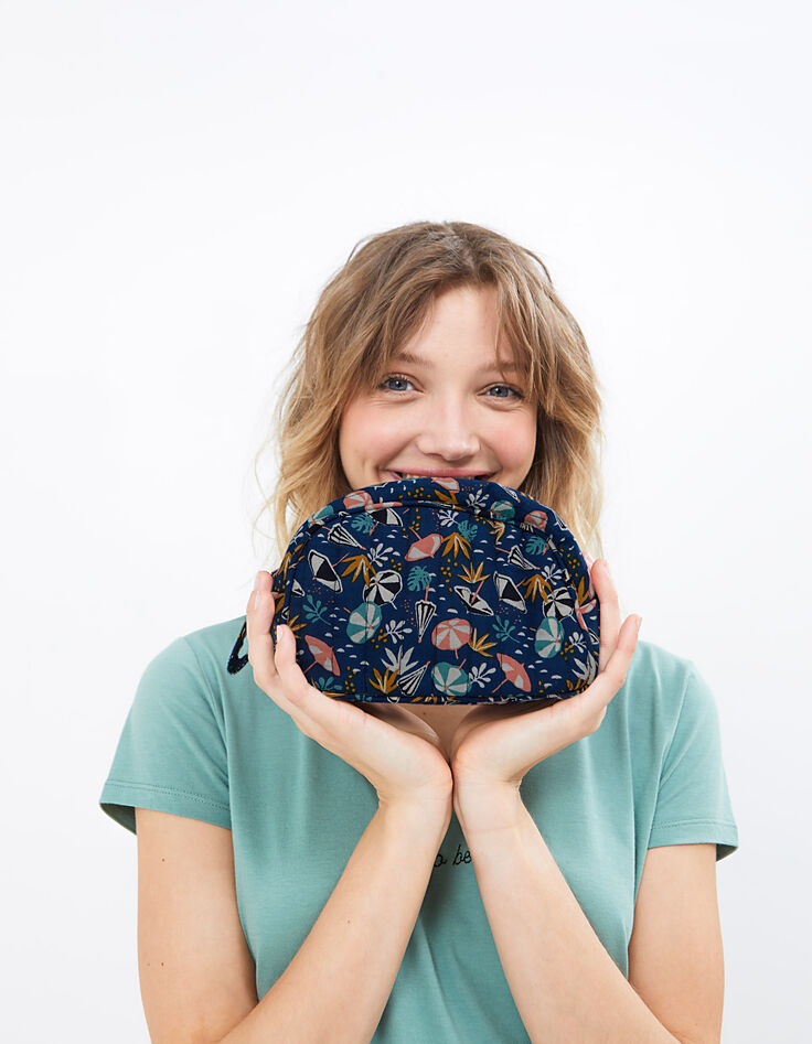 Pochette marine imprimé parasols I.Code-5