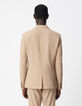 Dunkelbeige Seersucker-Anzugjacke TRAVEL SUIT Herren-3
