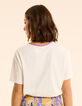I.Code white T-shirt with embroidered collar-4