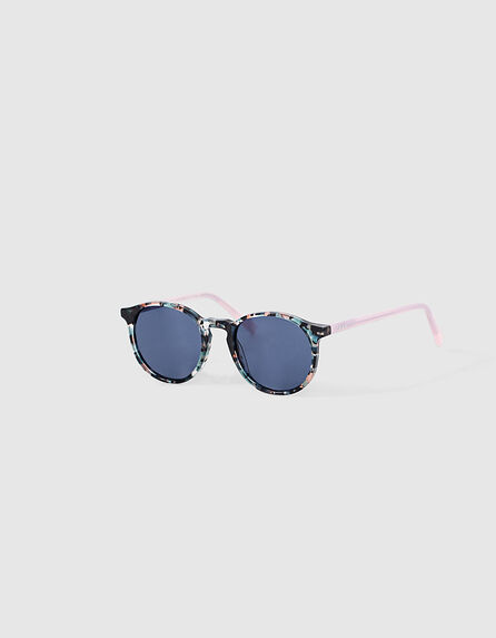 Gemischte Sonnenbrillen mit blauen Schuppen, rosa Bügel