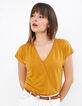 Tee-shirt sunflower en lin esprit cache-cœur I.Code-1