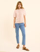 I.Code pink top with lace and eyelet embroidery-3