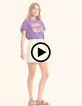 Tee-shirt violet message jaune I.Code-2