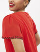 Robe flamme à manches courtes brodées I.Code-4