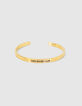 Bangle Up x I.Code engraved gold metal fine bangle-1