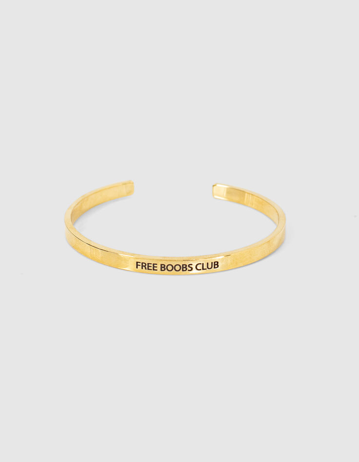Bangle Up x I.Code engraved gold metal fine bangle-1