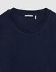 Marine T-Shirt Bio-Baumwolle mit Relief-5