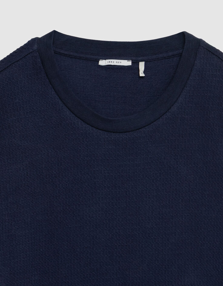 Marine T-Shirt Bio-Baumwolle mit Relief-5