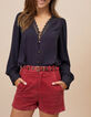 Zwarte blouse met kant I.Code-2