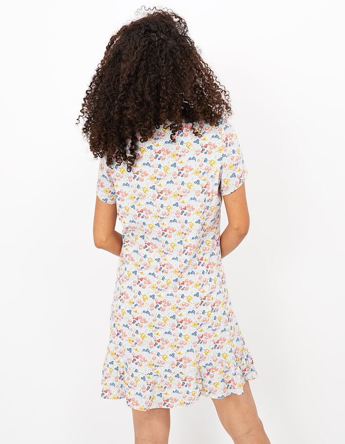 Himmelblaues Kleid mit Gänseblümchenprint I.Code - I.CODE
