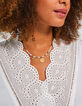 Blouse blanc cassé broderie anglaise I. Code -2