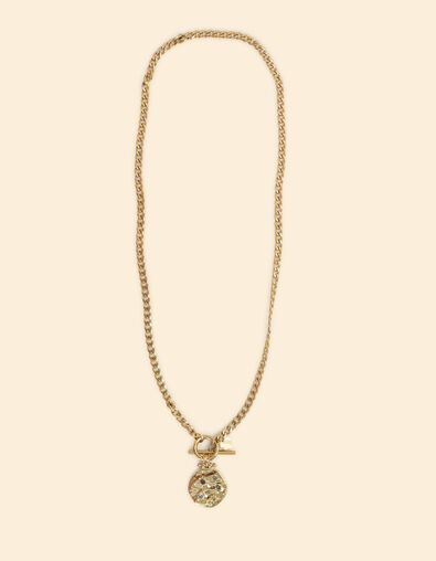 Medaille ketting met strass I.Code