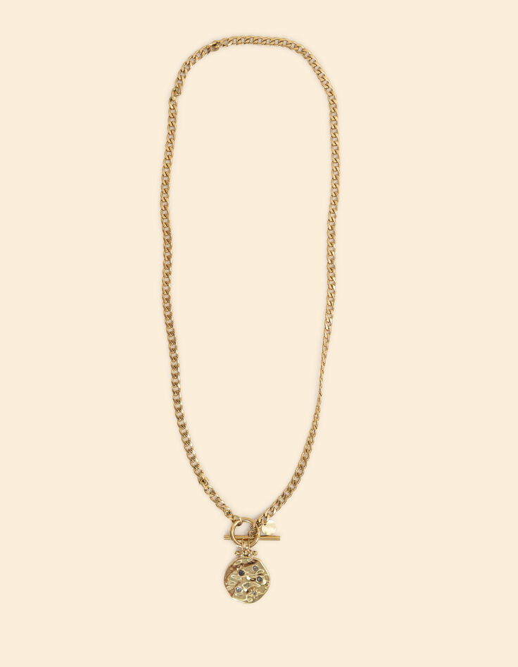 Medaille ketting met strass I.Code-1