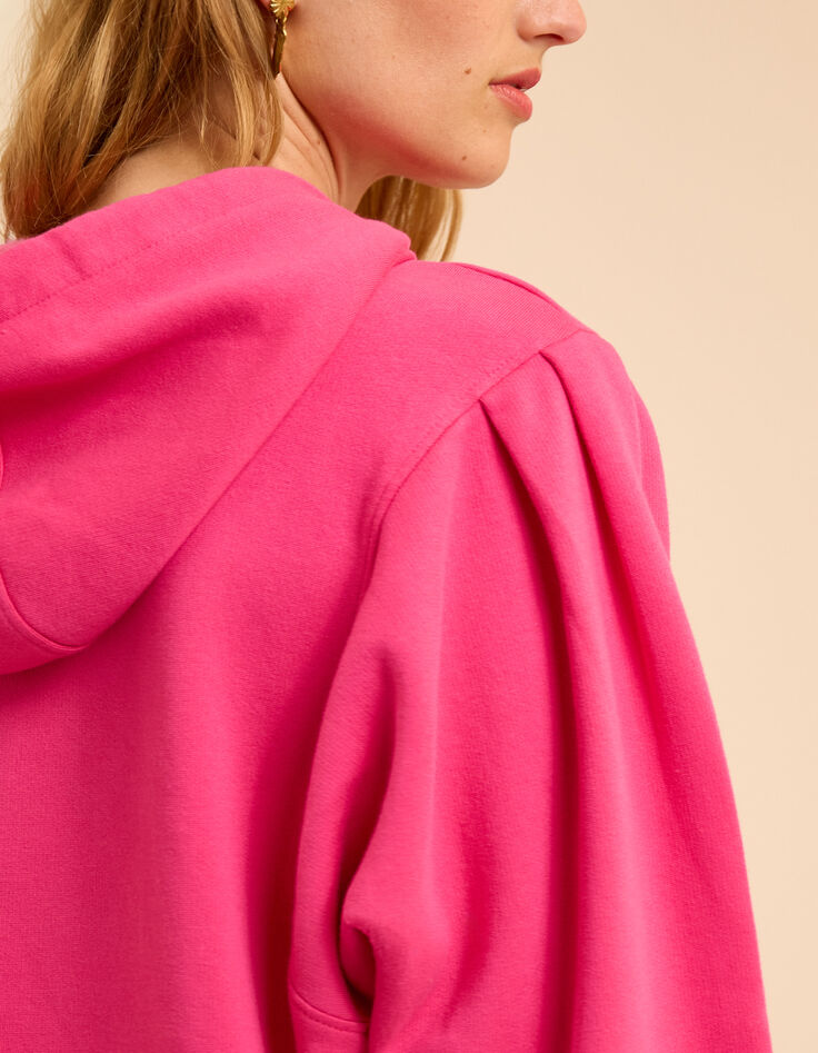 Roze sweathoodie borduursel dubbel hart I.Code-5 Roze sweathoodie borduursel dubbel hart I.Code-5