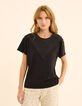 Wit maxi T-shirt met korte mouwen en monogram I.Code-2