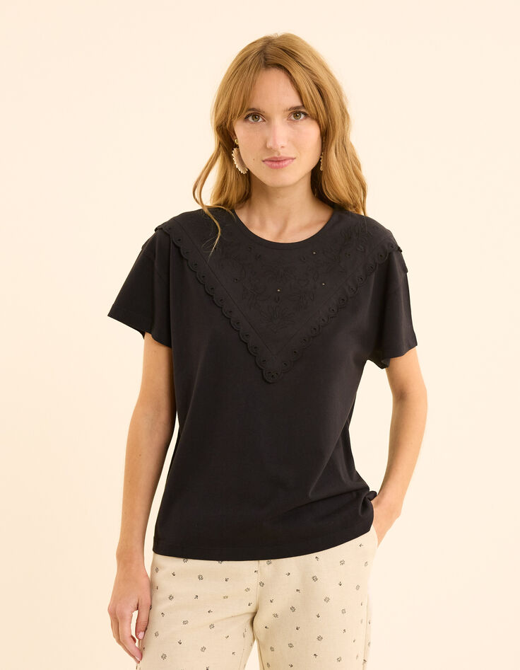 Wit maxi T-shirt met korte mouwen en monogram I.Code-2
