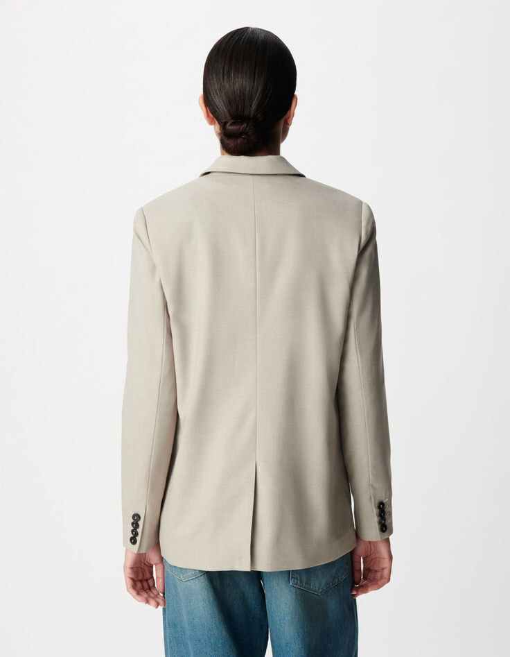 Chaqueta de traje beige para Mujer-4