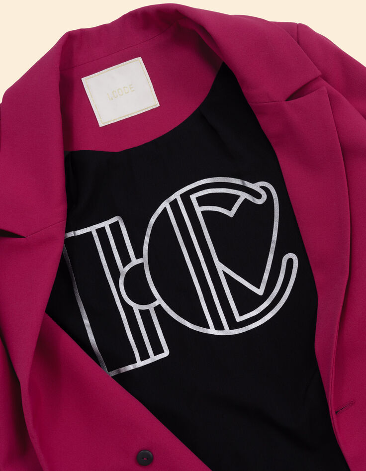 Lila zweireihige Anzugjacke I.Code-9