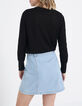 Pull noir pailleté tricot à message brodé I.Code-2