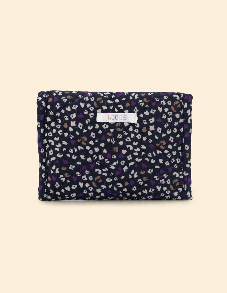 Clutch estampado floral micro leo morado I.Code-4