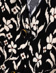 I.Code black dress with orchid print-9