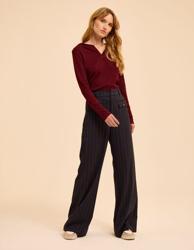 I.Code traje pantalón con estampado de rayas marineras