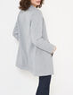 Manteau gris chiné pressionné I.Code-3