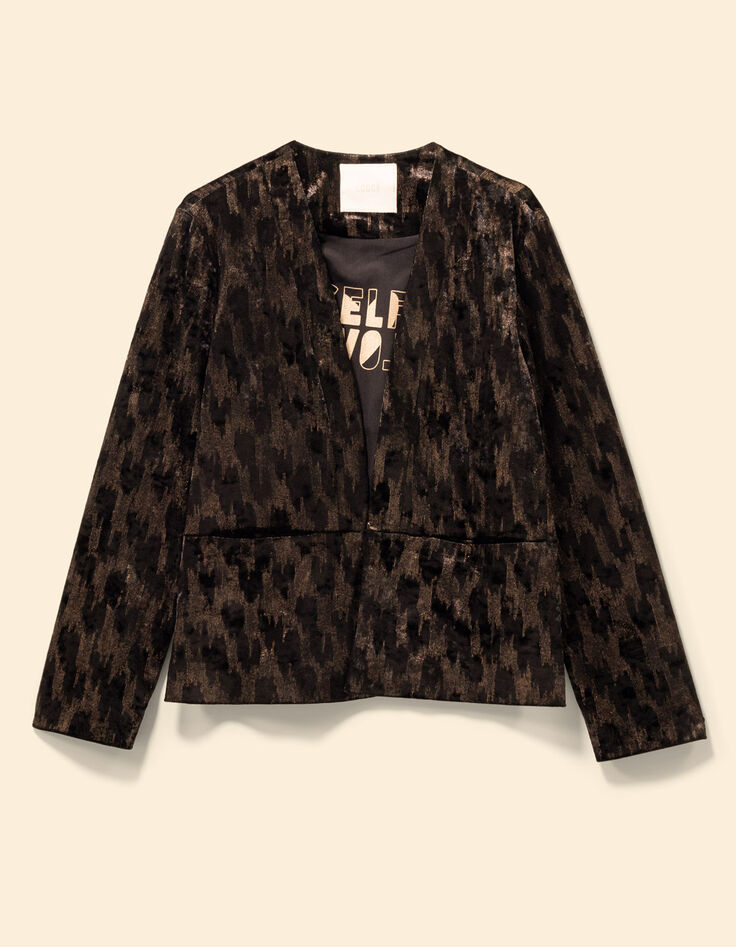 Americana negra terciopelo tachista I.Code-7