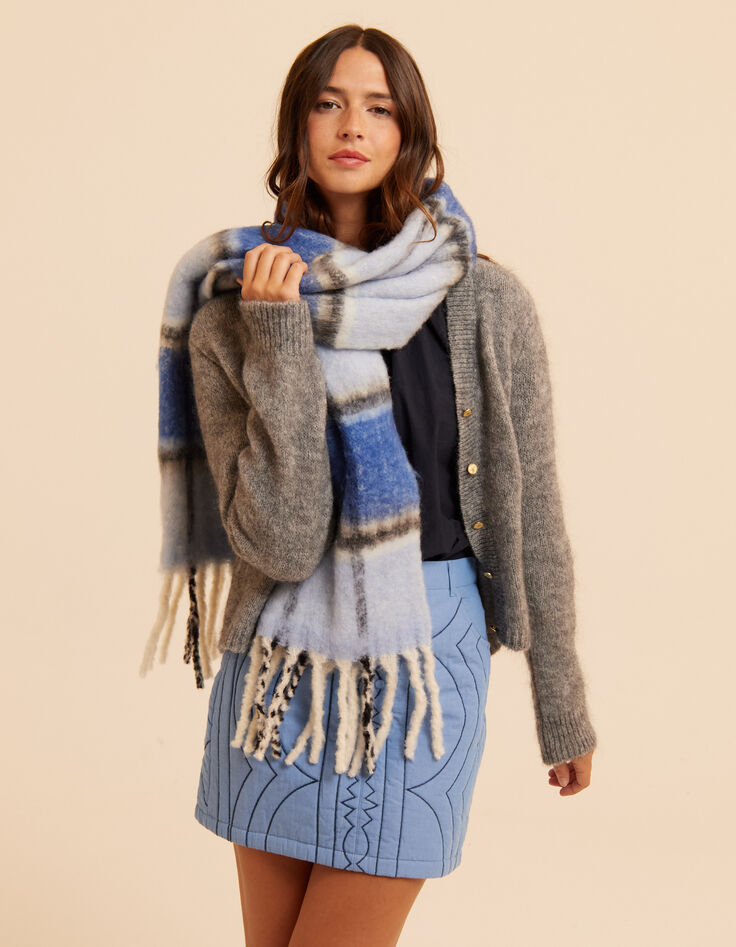 Echarpe bleue motif rayures I.Code-4