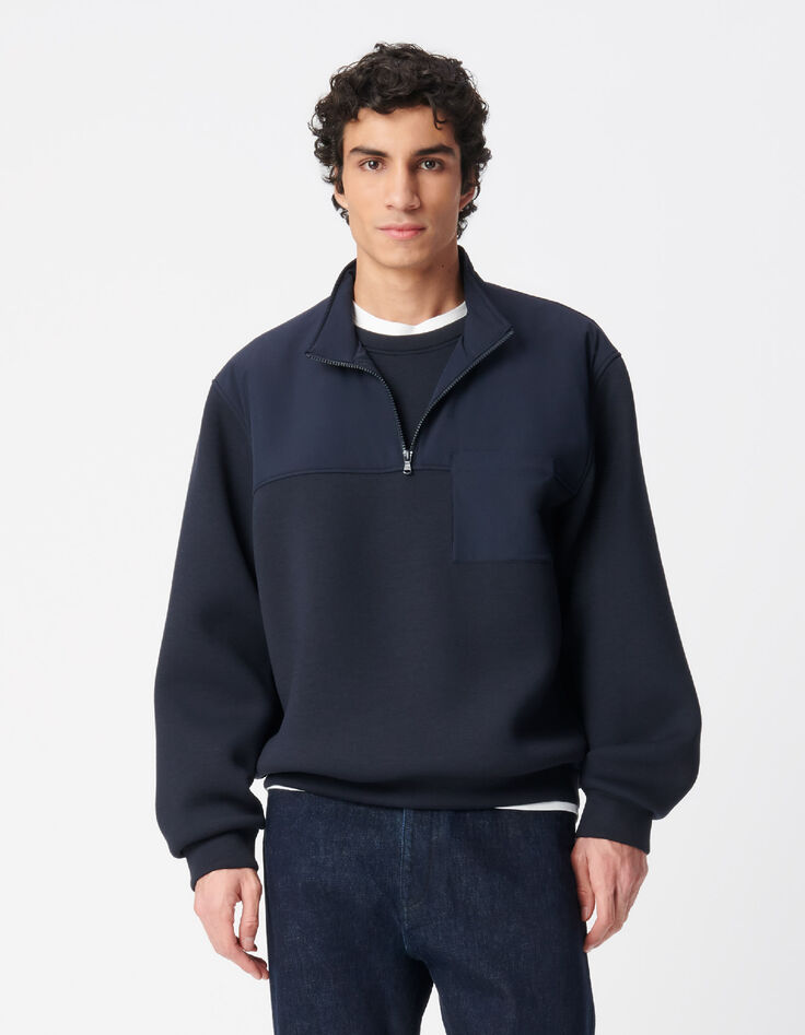 EASY CARE Zweilagen-Sweatshirt f&uuml;r Herren, marineblau-1