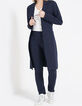 I.Code navy minimalist jacquard knit trench coat-6