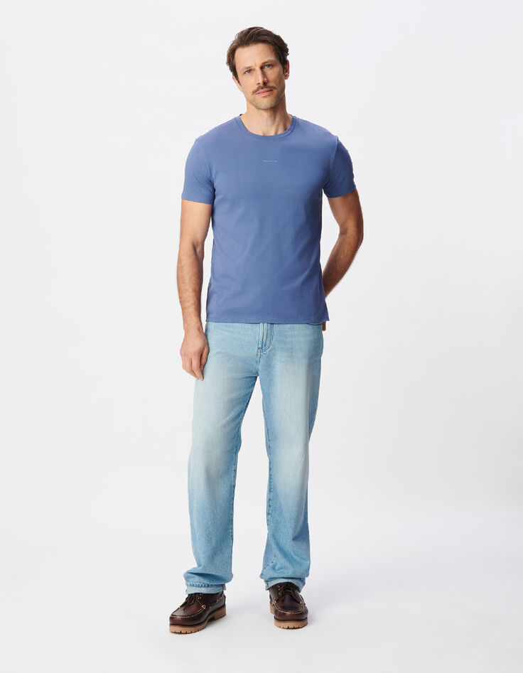 Blaues T-Shirt mit ABSOLUTE DRY Logo-Detail Herren-2