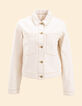 Jeansjacke in Ecru mit ockerfarbenen Nähten I.Code-7