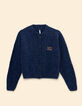 Cárdigan azul marino punto broche extraíble I.Code-7