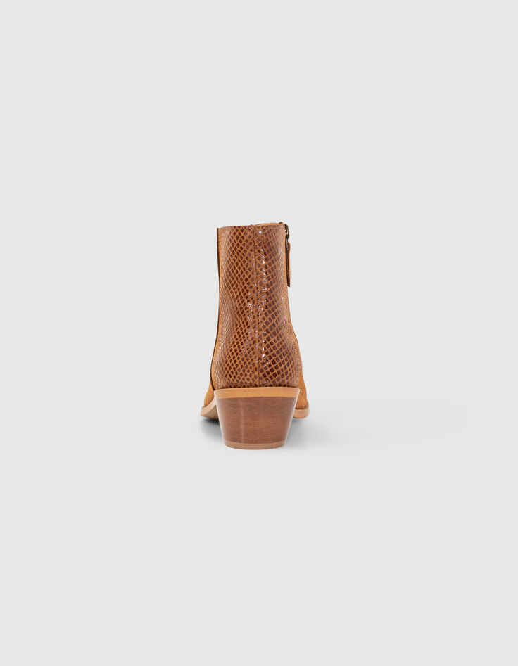 Boots fauve en cuir velours I.Code-5 Boots fauve en cuir velours I.Code-5
