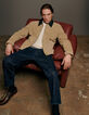 Blaue Gaucho Cropped Jeans Herren-8