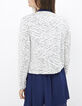 Cremeweiße Jacquard-College-Jacke I.Code-2