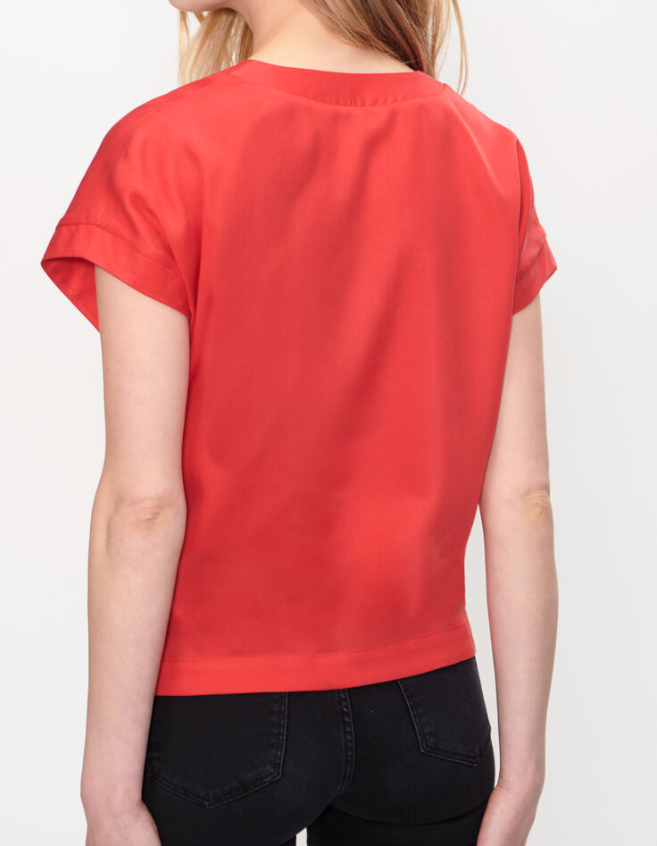 Top coquelicot avec pressions côté I.Code-5 Top coquelicot avec pressions côté I.Code-5
