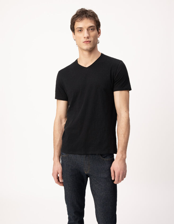 Schwarzes Herren-T-Shirt L&rsquo;Essentiel-1